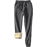 Yeokou Women's Warm Sherpa Lined Athletic Sweatpants Jogger Fleece Pants