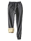 Yeokou Womens Sherpa Lined Sweatpants Winter