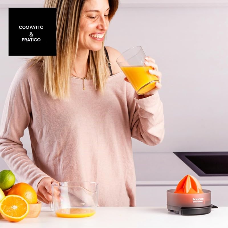 - Spremiagrumi elettrico compatto 800 ml, doppia rotazione, BPA free