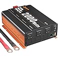 Ampeak 2000W Power Inverter, Inverter 12V to 110V Modified Sine Wave, High Conversion Efficiency 89%, 30W PD 18W USB, 3 AC Outlets for Camping