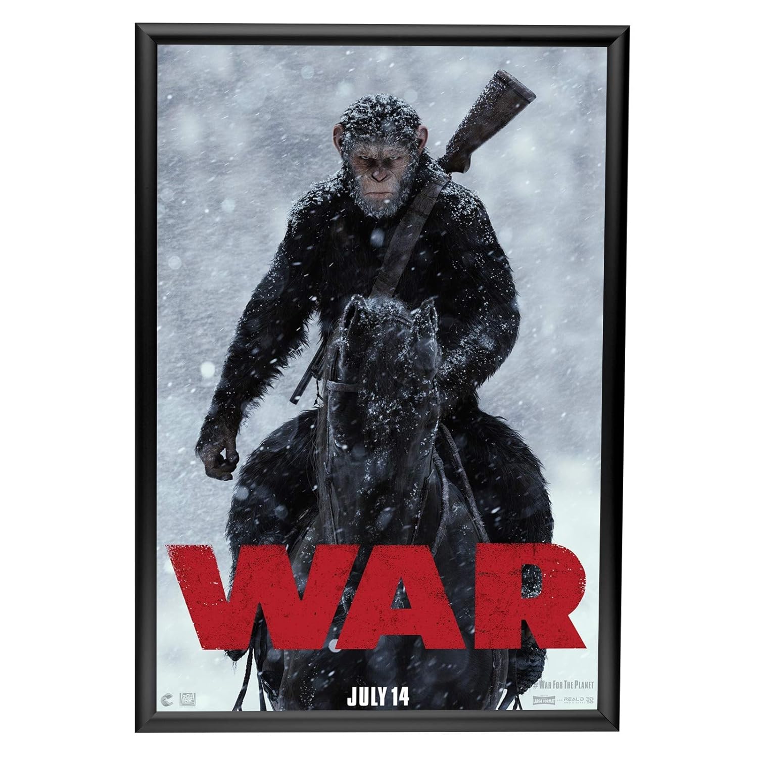 SnapeZo Poster Frame 24x36 Inch, Black 1" Aluminum Profile, Front-Loading Snap Frame, Wall Mounting, Sleek Series