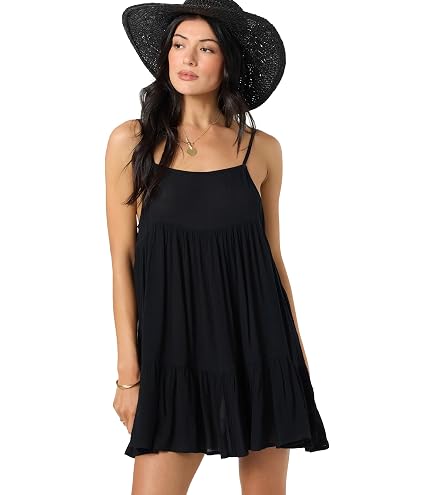 miranda midi cover up dress O'Neill Womens Black X-Small at Amazon Women's Clothing store Go out and have Flirtatious Bow Mini Dress Color:SLATE BLUE sleeveless smocked dress