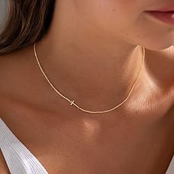 LuckFairy Cute Gold Initial Necklace for