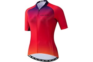 JPOJPO Bike Jersey Women, Racing Women's Cycling Shirt Tops S-3XL,4 Pockets