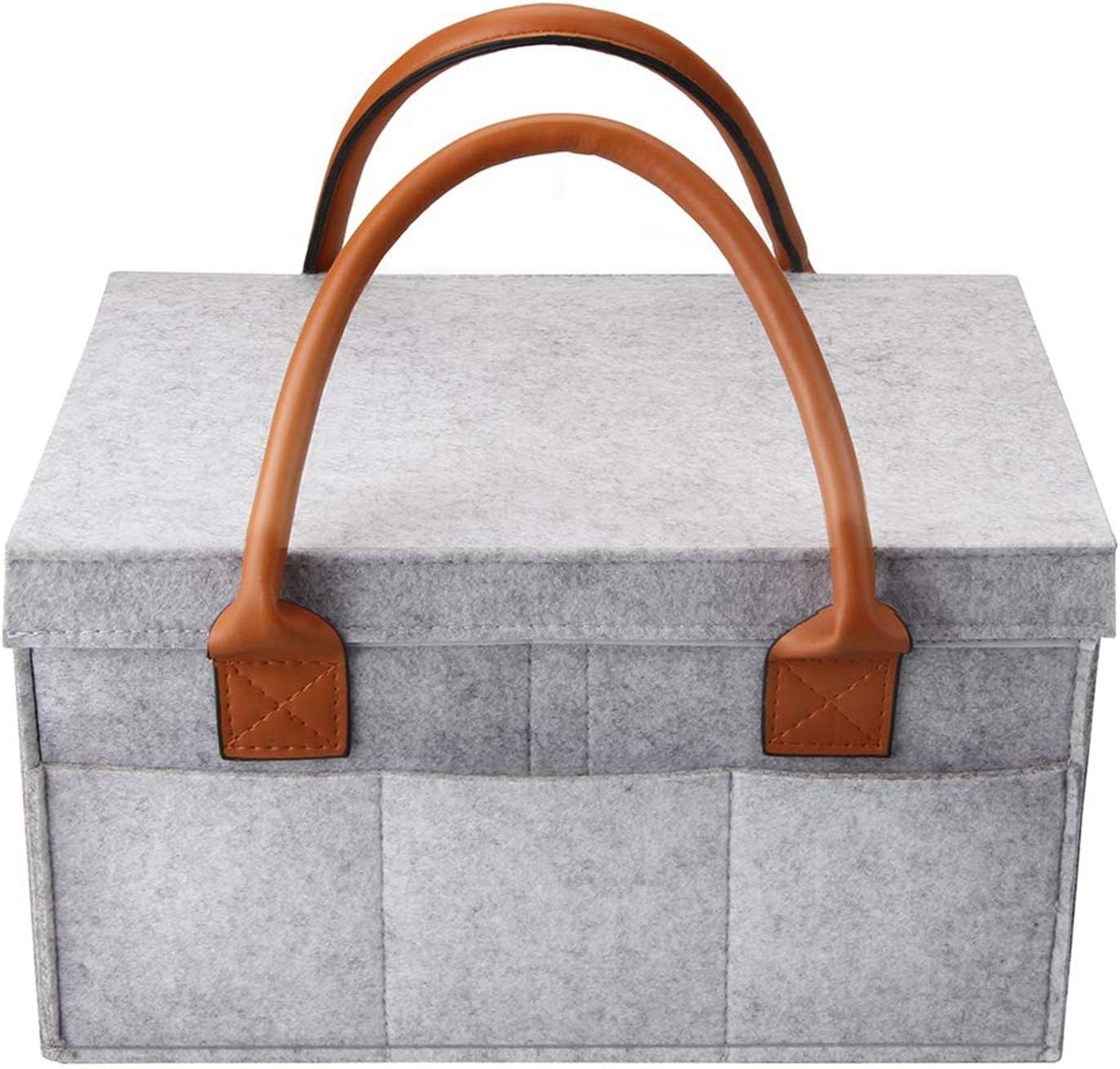 Foldable Baby Diaper Caddy Organiser/Removable Lid Storage Bag Kid Toys Portable Bag/Box for Car Travel Changing Table Organizer