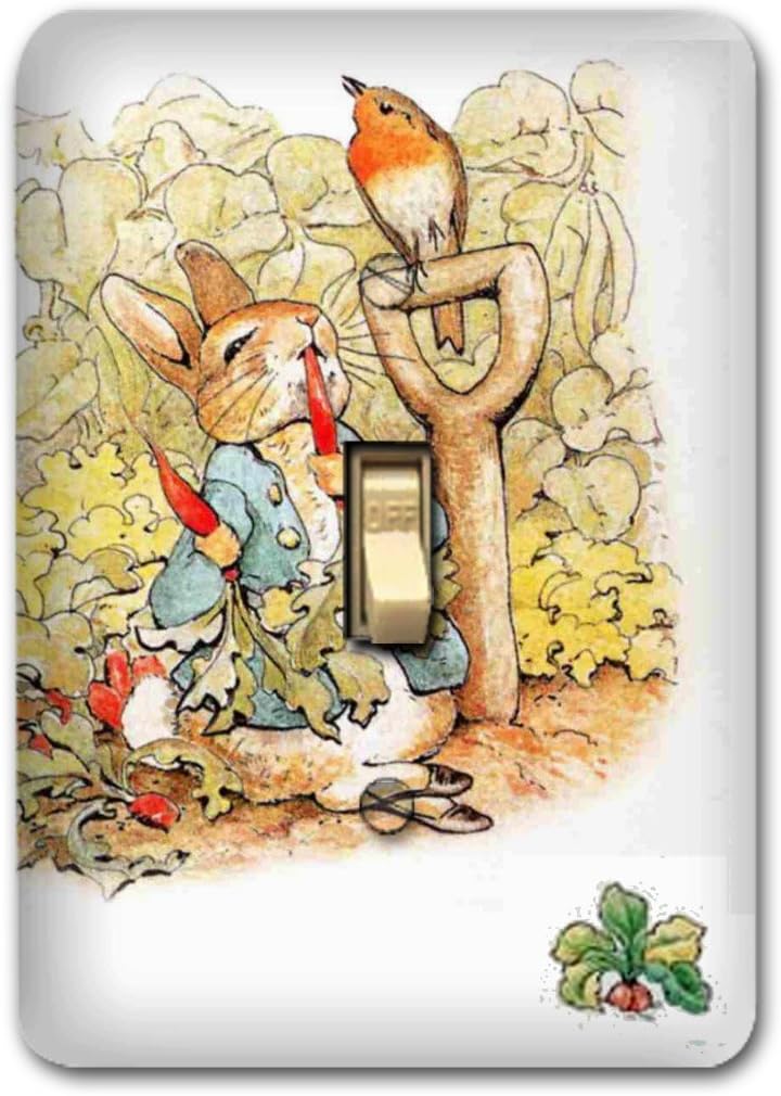 Peter Rabbit Metal Light Switch Plate Cover Benjamin Nursery Home Decor 624