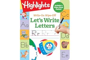 Write-On Wipe-Off Let's Write Letters: Handwriting Practice for Kids Learning to Write, Dry-Erase Lettering Workbook for Ages 3-6