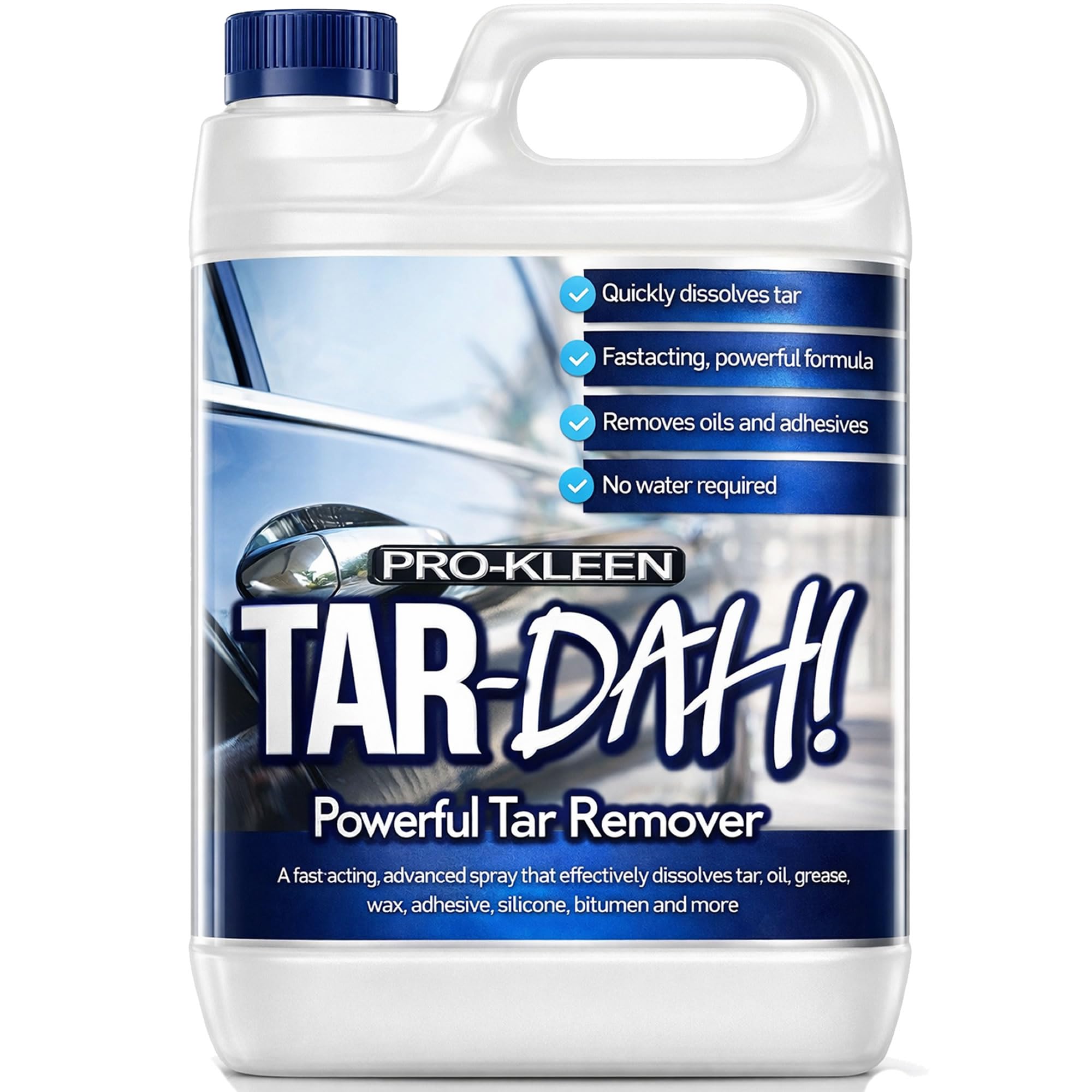 Pro-Kleen Tar-Dah! Tar Remover (5L) - Powerful Tar & Bug Remover for Cars - Rapidly & Safely Dissolves Tar - Safe On All Metal, Paintwork, Trims, Plastic & Glass