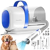FUKUMARU Dog Grooming Vacuum & Pet Vacuum Grooming Kit, Pet Groom Tools for Dog Hair Shedding, 2L High-Capacity Cup, 6 Professional Tools with Dogs Nail Grinder and Cat Fur Clipper
