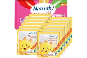 NATRUTH 12-PACK Moisture Absorber Bags with Lavender, Drawer Dehumidifier Home Desiccant Small Bag Use for medicine boxes, underwear boxes, Eliminates Odors, Closet Dehumidifier Bags for Small spaces