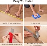INMOZATA 2m Self-Adhesive Vinyl Floor Transition Strip Grey 4cm Wood Grain view 7
