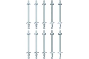 DTGN 1/4" x 4" Wedge Anchors - 50Pack - Good for Cement and Concrete Wall - Carbon Steel Zinc Plated Screw Bolt Nut Expansion