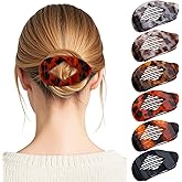 6 PCS Flat Hair Clips for Women - French Medium Flat Claw Clips for Thick Thin Hair, Strong Grip Non Slip Hair Claw Clips for Women Girls