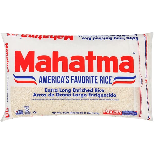 MAHATMA EXTRA-LONG-GRAIN RICE 5-POUND RICE BAG, GLUTEN-FREE AND NON-GMO WHITE RICE BULK BAG, 1 BAG OF RICE