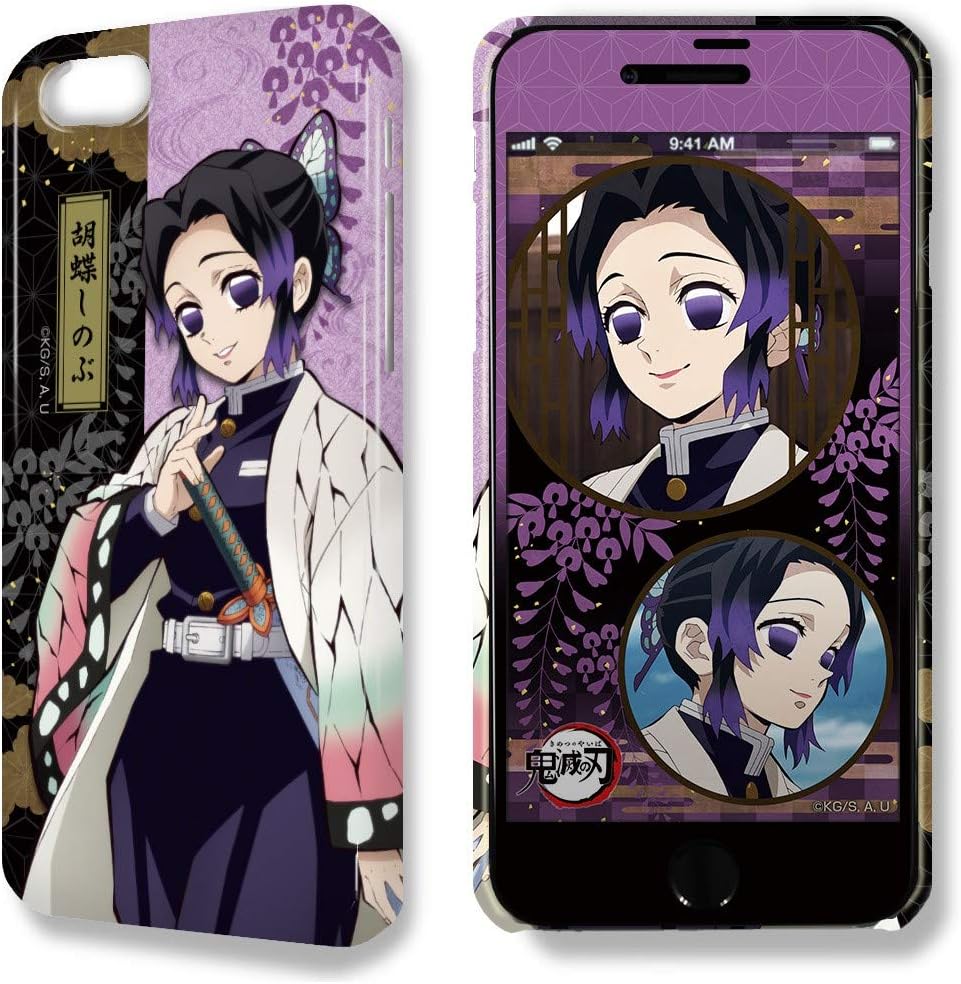 鬼滅の刃(きめつのやいば) iPhone 7/8ケース&保護シート Ver.2 デザイン01(胡蝶しのぶ)