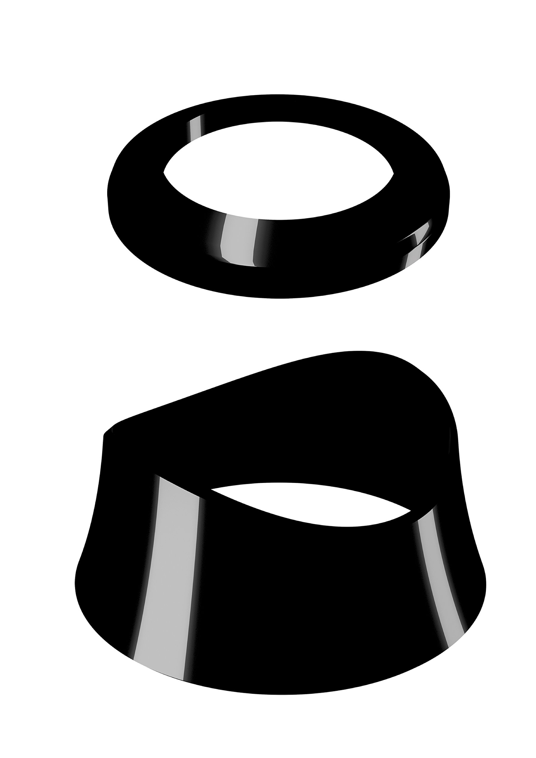 Comap Cover with Ring for Thermostatic Head - Senso 2, Black, R100082 — image 1