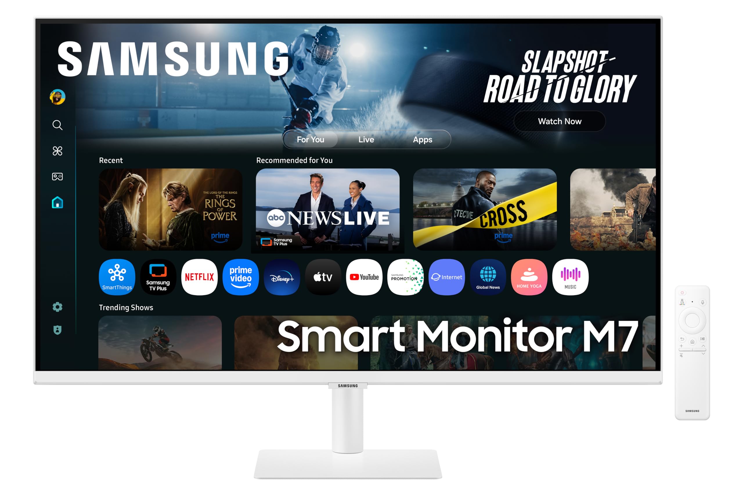 Samsung Ls32Fm703Uuxxu 32&Quot; 4K Ultra Hd Hdr10 Smart Monitor With Speakers - White - 3840X2160, Usb-C, Hdmi, Wifi, Bluetooth, Smart Hub For Tv Streaming, Catch Up Apps And Gaming Hub