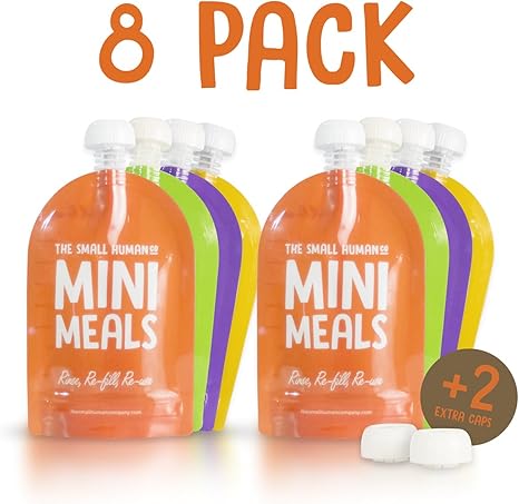 Baby Food Pouches Reusable Weaning Fill Pouch Bags Feeding