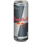 Red Bull Zero Energy Drink | contains caffeine, taurine, B-vitamins, sweeteners, and water, 12 fl oz, can