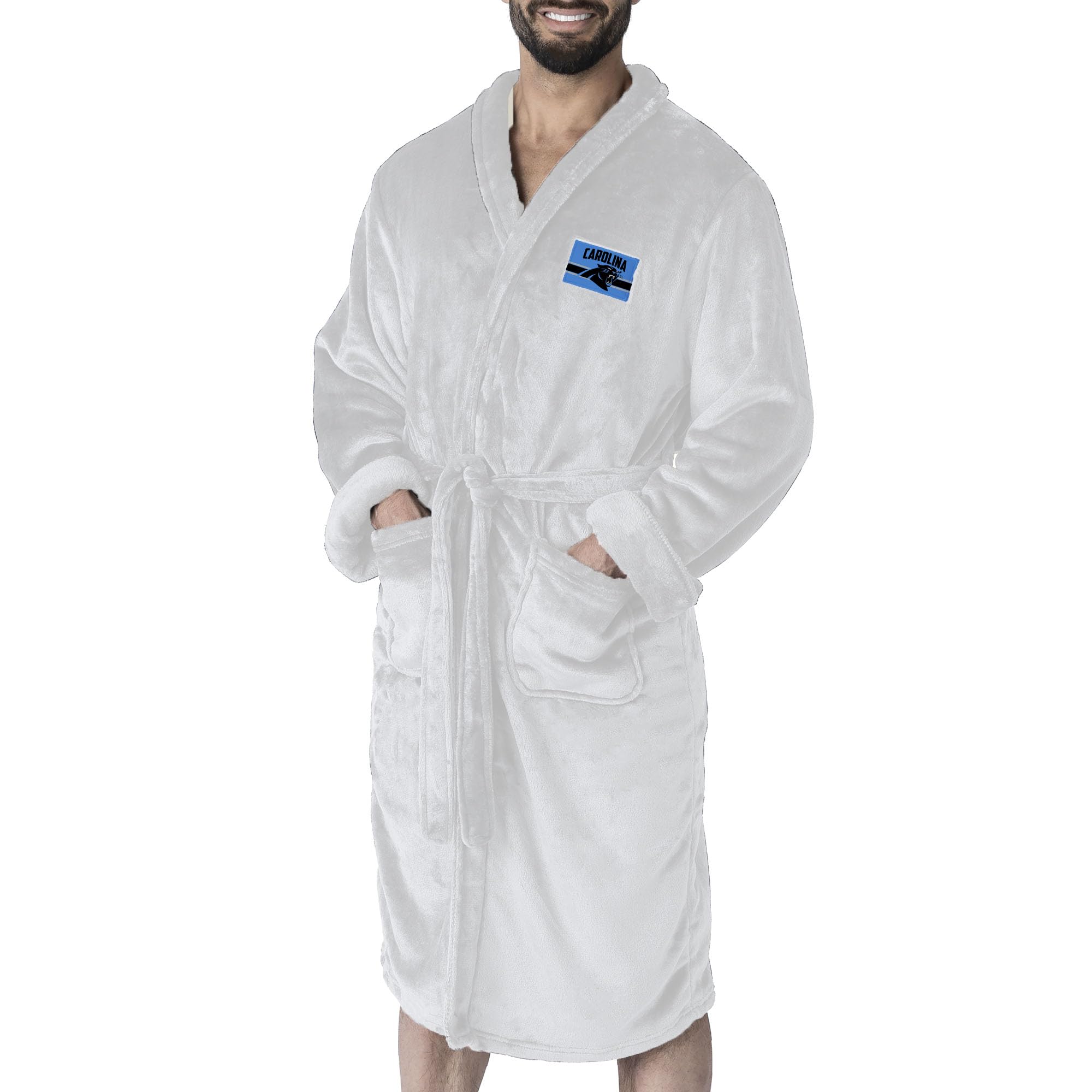 NFL Carolina Panthers Rollout Silk Touch Robe with