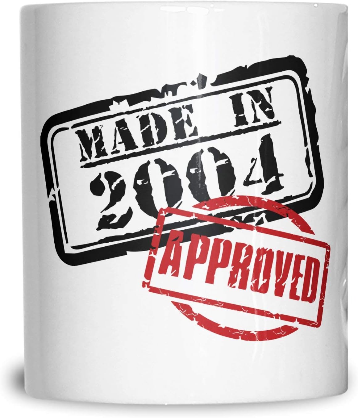 16th Birthday Mug Distressed Made in 2004 Approved Sixteenth Coffee Tea Cup - (White / 11OZ)