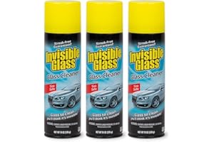 Invisible Glass 91164-3PK Premium Aerosol Glass and Window Cleaner for Auto and Home Cleans Glass, Windows, Windshields, and More, Streak-Free, Ammonia-Free, Tint-Safe, 19 oz (Pack of 3)
