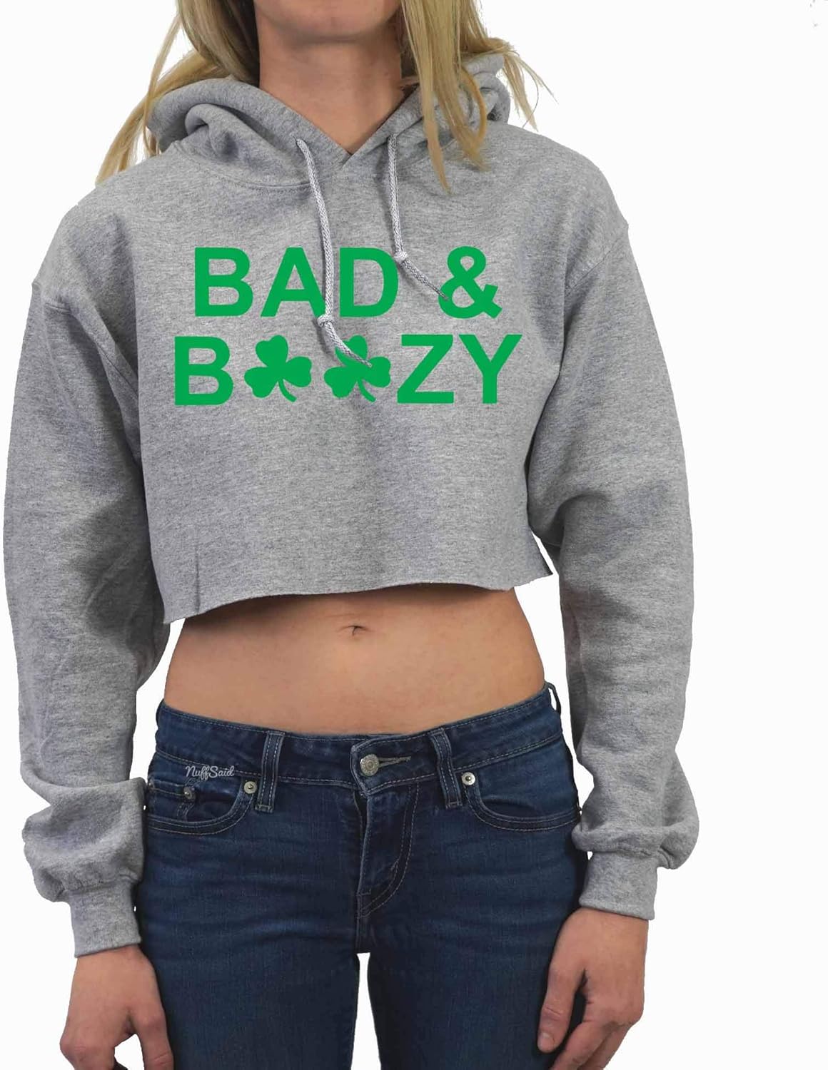 st patrick's day crop hoodie