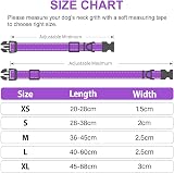 Joytale Reflective Dog Collar Nylon Neoprene Padded Medium Purple view 6