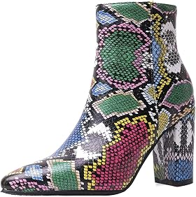 Ankle Boots(Color Snake 