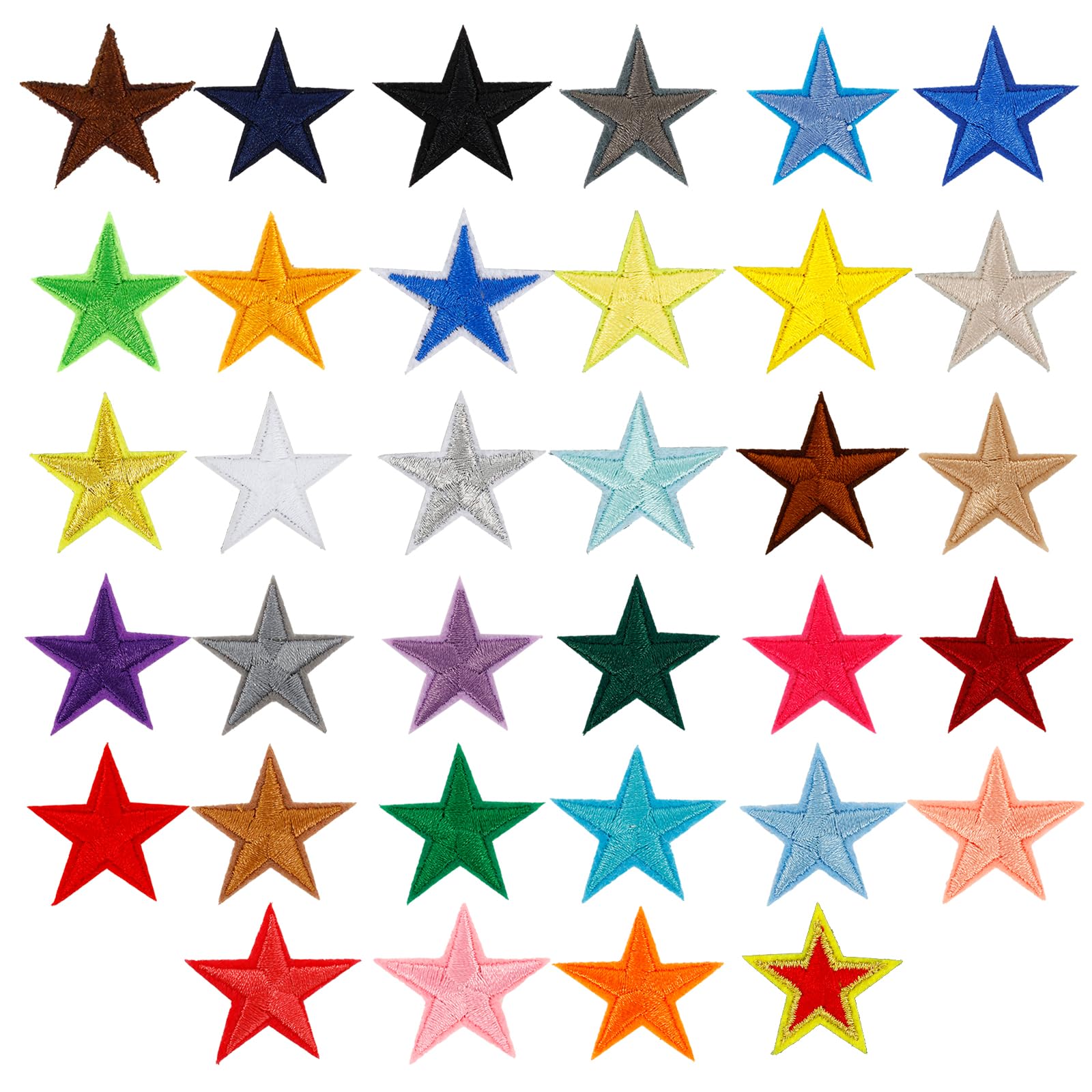 Photo 1 of 102PCS Star Iron On Patches, 1.2 Inch Small Embroidered Patches for Clothes, Jackets, Backpacks, DIY Craft Decorations, Multicolor