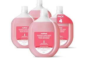 Method Foaming Hand Soap Refill, Biodegradable Formula Reloads Foam Hand Wash Bottle, Pink Grapefruit Scent, 828 mL Refills, 