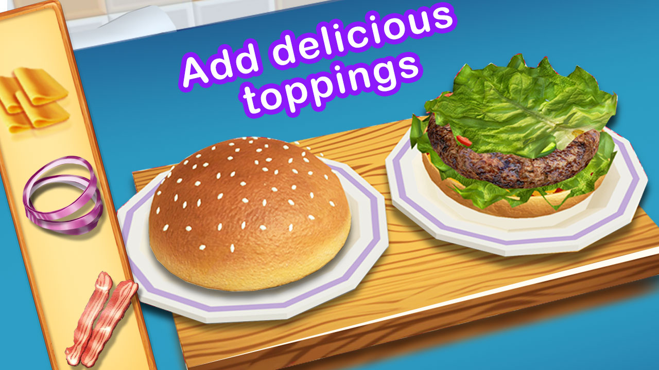 Virtual Chef Burger Maker 3D Free Kids Game