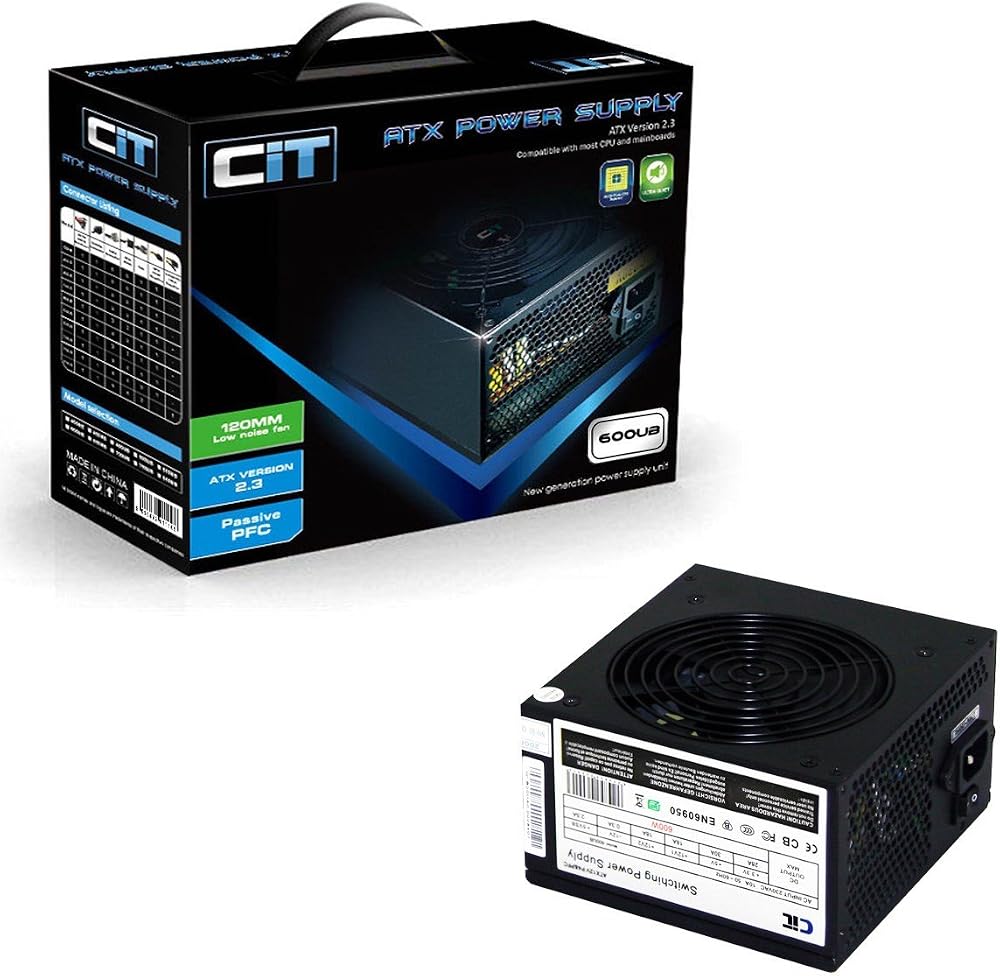 Colors IT 600W Gold Silent ATX Power Supply 12cm Fan Dual 12V Rails ATX 12V