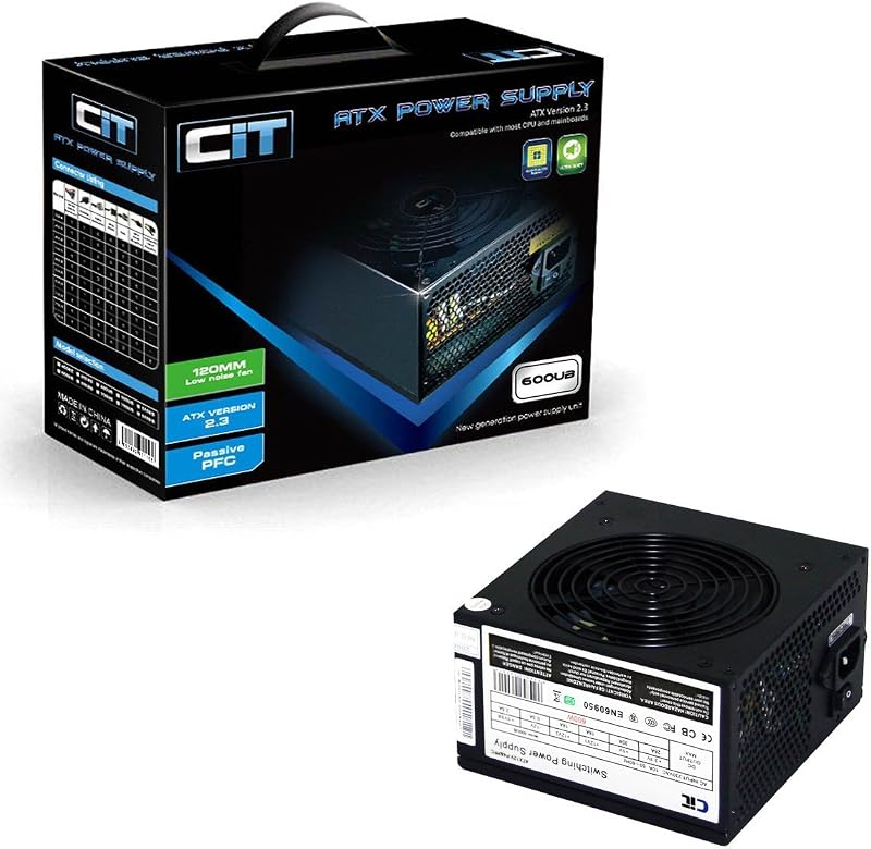 Colors IT 600W Gold Silent ATX Power Supply 12cm Fan Dual 12V Rails ATX 12V