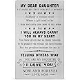 Portachiavi Personalizzato Yobent Per Figlia – I Love You Daughter – Incisione Ispirazionale In Acciaio Inox Con Sacchetto Regalo