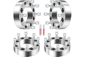 GDSMOTU 8x6.5 to 8x180 Wheel Spacers for Chevrolet for Silverado 2500 HD for Avalanche 2500 Suburban 2500, for GMC for Sierra Series, 4Pcs 2inch Wheel Adapters & Spacers 14x1.5 Studs 126.15mm Bore