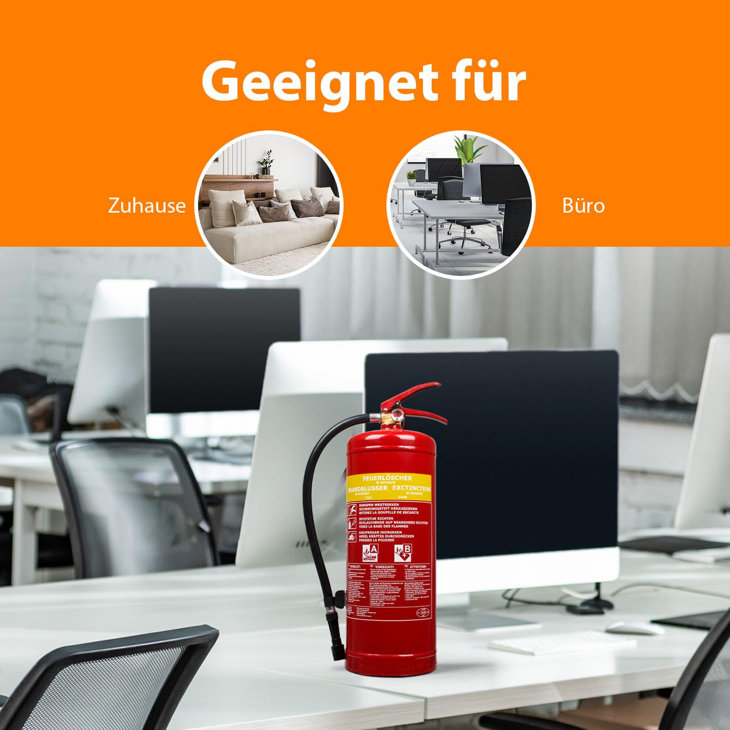 Smartwares FEX-15266 Schaum-Feuerlöscher, Rot 4