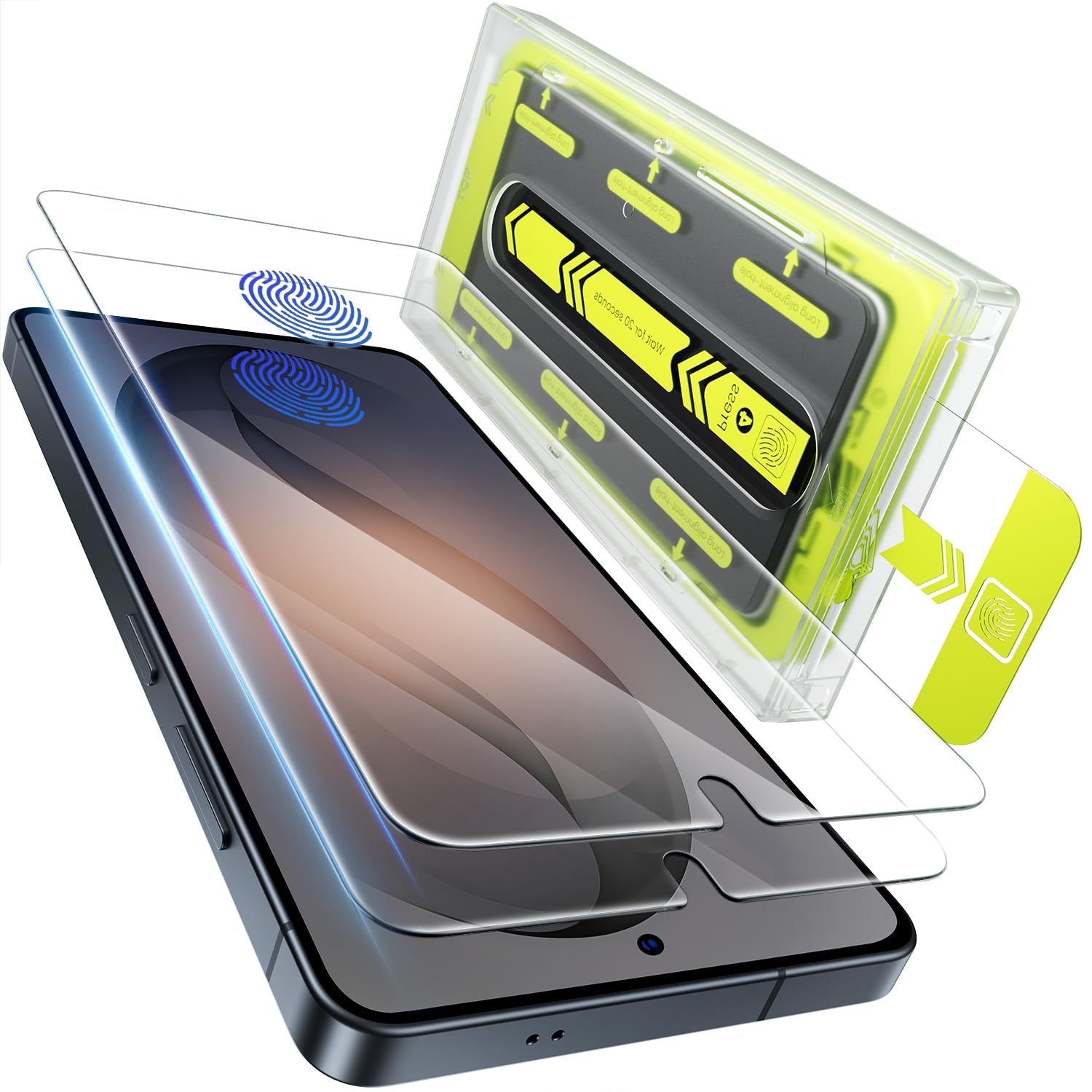 WSKEN for Samsung Galaxy S26 Ultra Screen Protector - [100% Fingerprint Unlock Support] Case Friendly 10X Military Shatterproof Durable Tempered Glass Film for Galaxy S26 Ultra,2 PCS