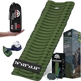 Gear Doctors&reg; Ether 17.5oz Ultralight Camping Sleeping Pad &ndash; Backpacking Air Mattress &ndash; Camping Mattress Pad &ndash; Compact Inflatable Sleeping Mat for Backpacking, Comfortable Outdoor Hiking, Tent, Travel