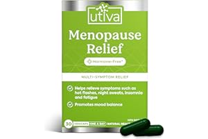 UTIVA Menopause Relief | Hormone-Free Menopause Support | Natural Multi-Symptom Relief | Helps Reduce Hot Flashes & Night Swe
