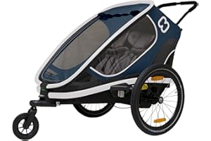 Hamax Outback Two Seat Reclining Multi-Sport Child Bike Trailer + Stroller (Jogger Wheel Sold Separately)