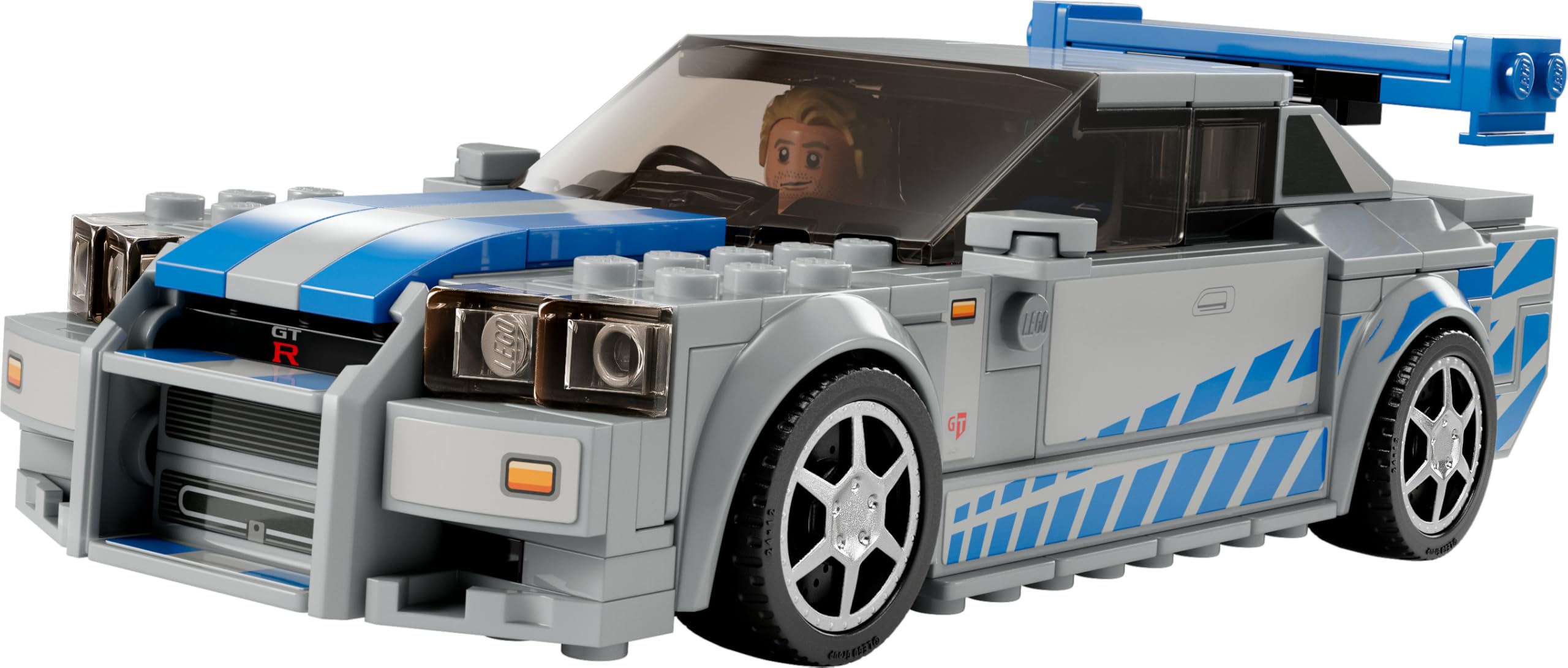 LEGO Speed Champions 2 Fast 2 Furious Nissan Skyline GT-R (R34) Rennwagen Spielzeug zum Bauen, 2023 Modell Auto-Bausatz mit Brian O'Conner Figur 76917 10
