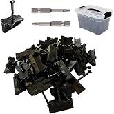 1250pcs Hidden Deck Fasteners for Decking Board,Composite Deck Clips Plastic Hidden Fastners with Metal Screws,Universal Nylon Clips for Composite Decking Cover 600 sq. ft of Deck (1250)
