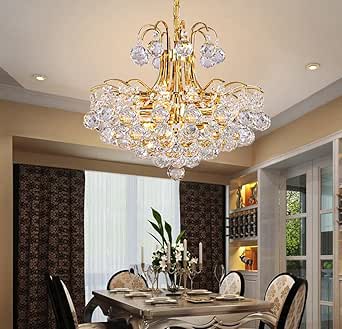 BBSLT El restaurante la araña de cristal colgando el oro moderna