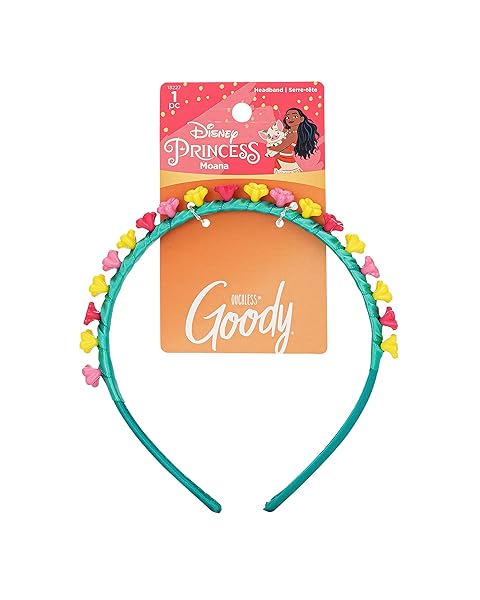 GOODY OUCHLESS HEADBAND FOR ALL HAIR TYPES – DISNEY PRINCESS, MOANA – COMFORT FIT FOR ALL-DAY WEAR – BEAUTIFUL DESIGN FOR INSTANT STYLE – PAIN-FREE HAIR ACCESSORIES FOR WOMEN, MEN, BOYS & GIRLS