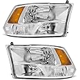 ADCARLIGHTS for 2009 2010 2011 2012 2013 2014 2015 2016 2017 2018 Dodge Ram Headlight Assembly compatible with 09-18 Ram 1500