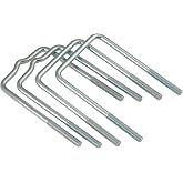 CE Smith - 11416 Straight (2) &amp; Formed (2) Square U-Bolt Kit - 3/8" x 3-1/2" x 6"