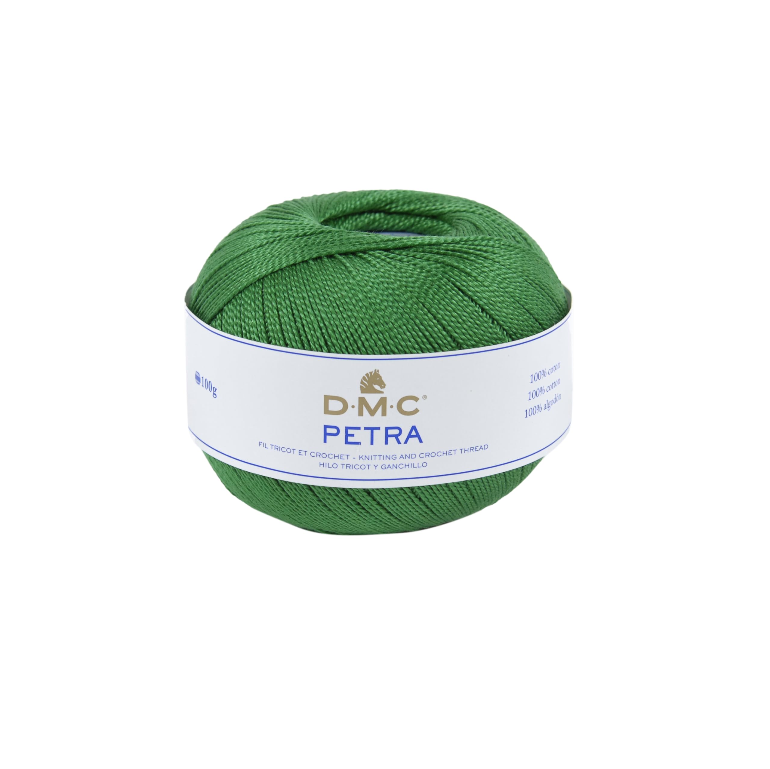 DMC Petra Yarn, 100% Cotton, Green (5700), Size 5