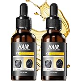 2 PCS Hair Regrowth Oil, Natural Hair Oils with Honey and Ricinus Extract Hair Growth Oil for Hair Loss, Thicker Healthier Hair, Vegan Hair Serum for Men & Women, 2 Fl Oz