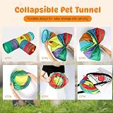 HYLYUN Bunny Tunnels Collapsible 3 Way Hideout Small Animal Tunnel view 3